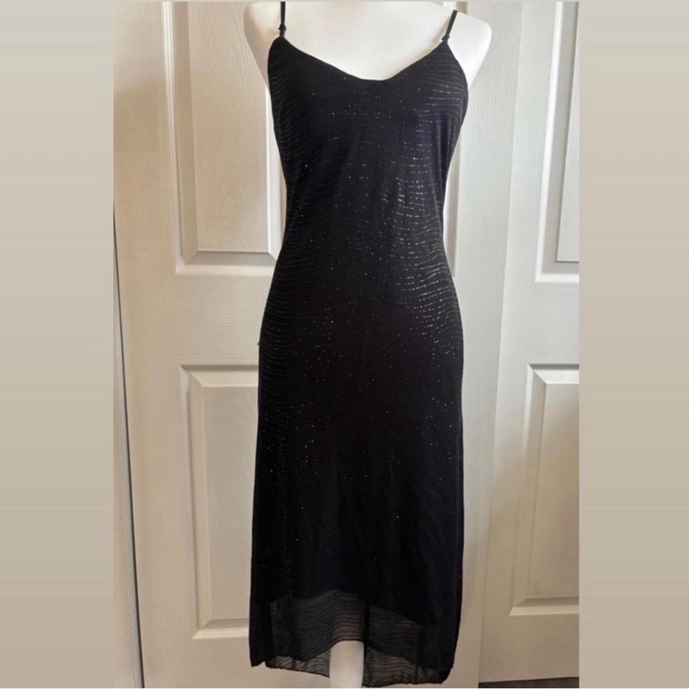 Vintage City Triangles Black Glitter Dress